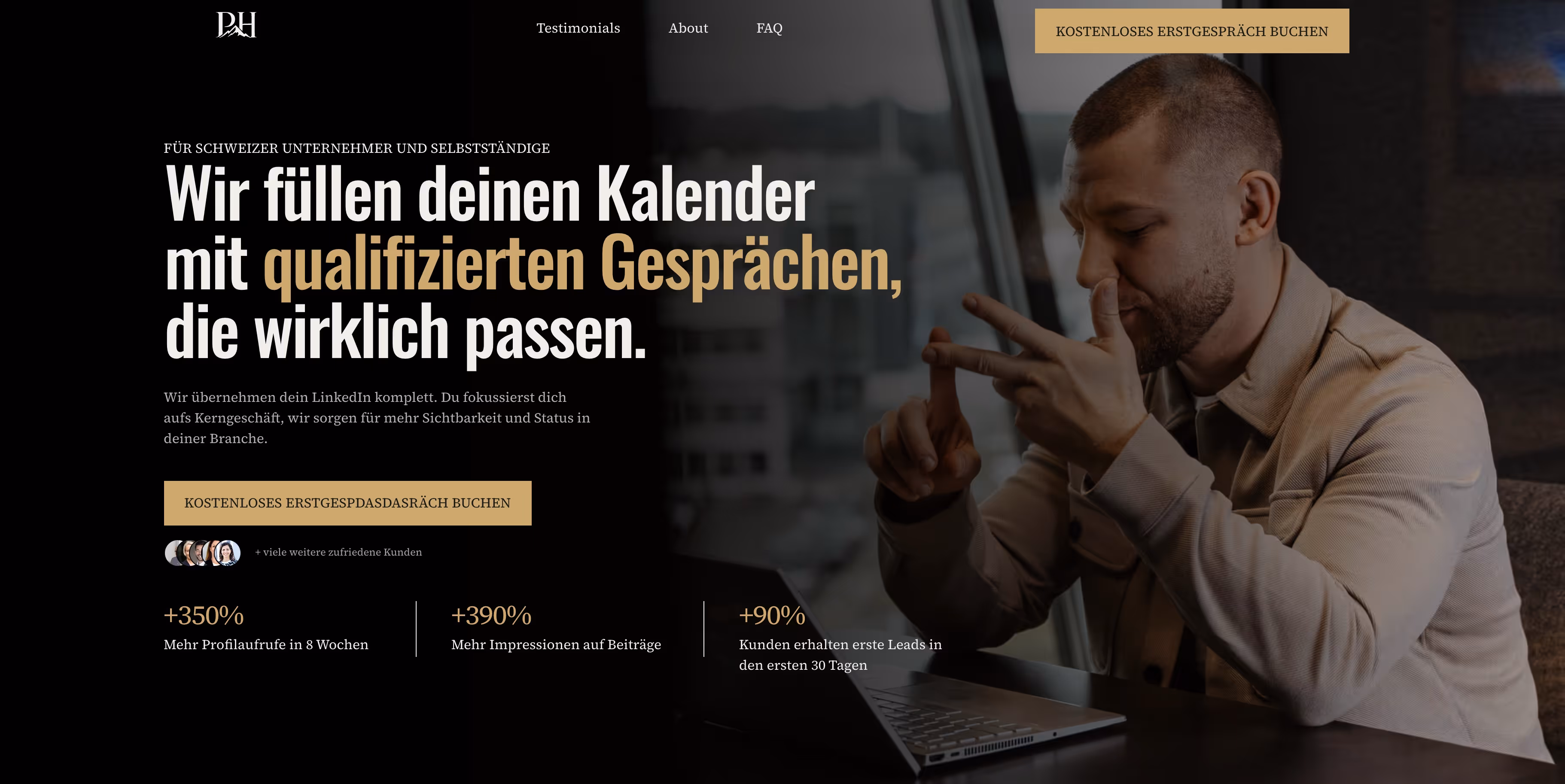 Webdesign Projekt Pascal Höpli Professionelle Website für LinkedIn Dienstleister